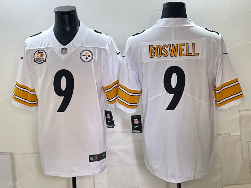 2026 Men Pittsburgh Steelers #9 Boswell white Limited Nike NFL Jersey 100603